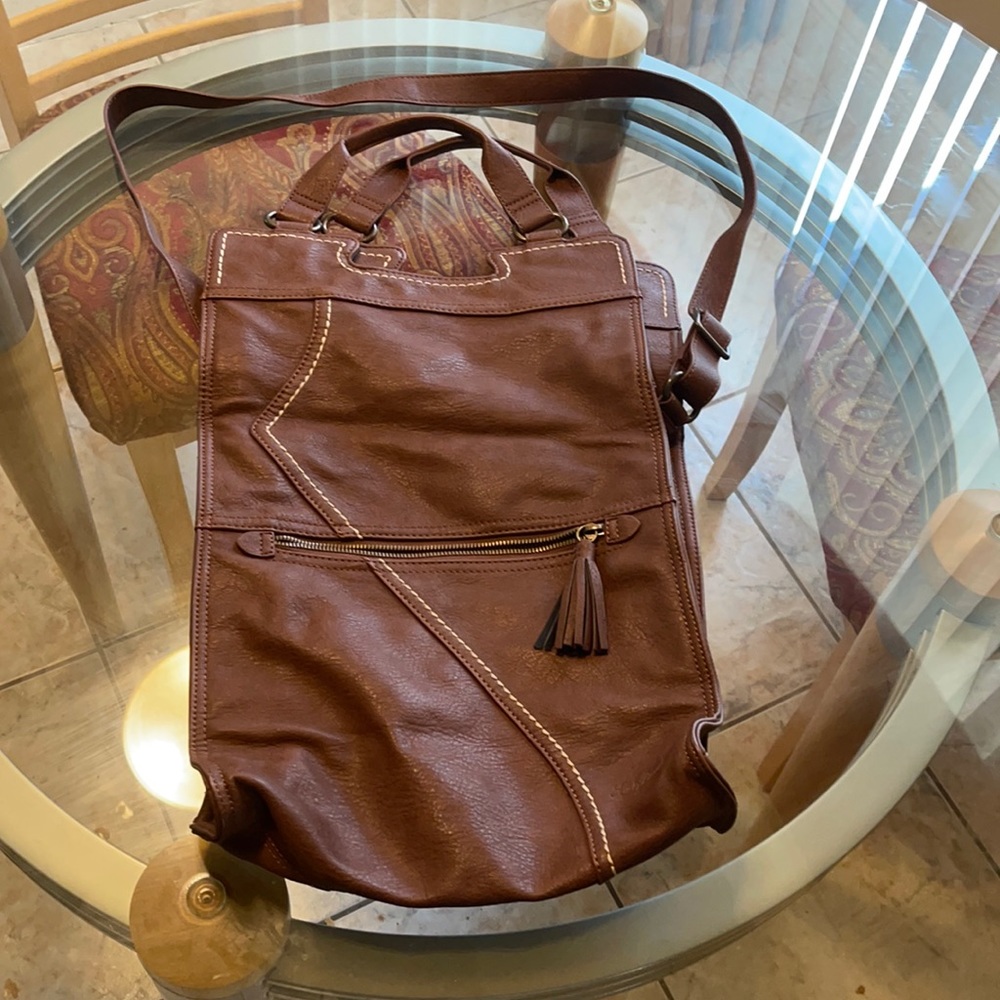 Brown Leather Crossbody